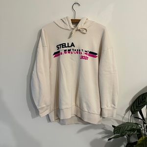 Stella McCartney 2021 Logo Hoodie Pink Cream IT 40 US 2-4 Felpa Oversized